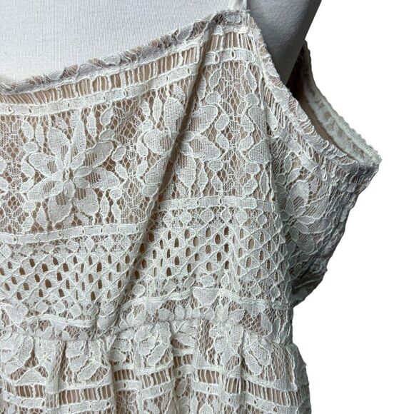 Maurices Lace Tank  Plus Size 1 Cream and Tan New With Tag - Picture 7 of 8